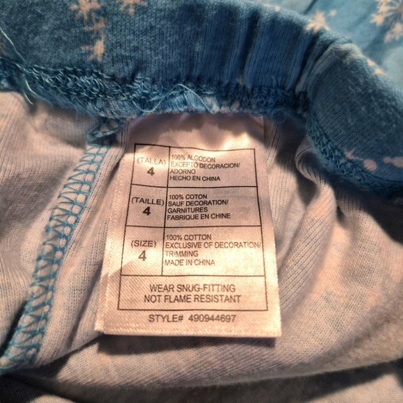 Disney Store girls size 4 Tinkerbell light blue pajama set, NWT - Picture 5 of 9